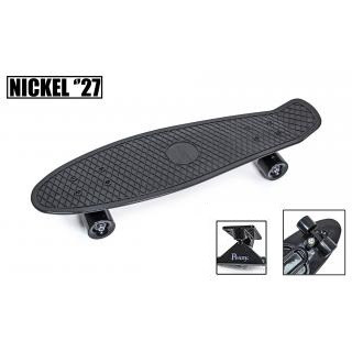 Легкий міцний Penny Board Nickel 27 Black матові PU колеса безшумний міський