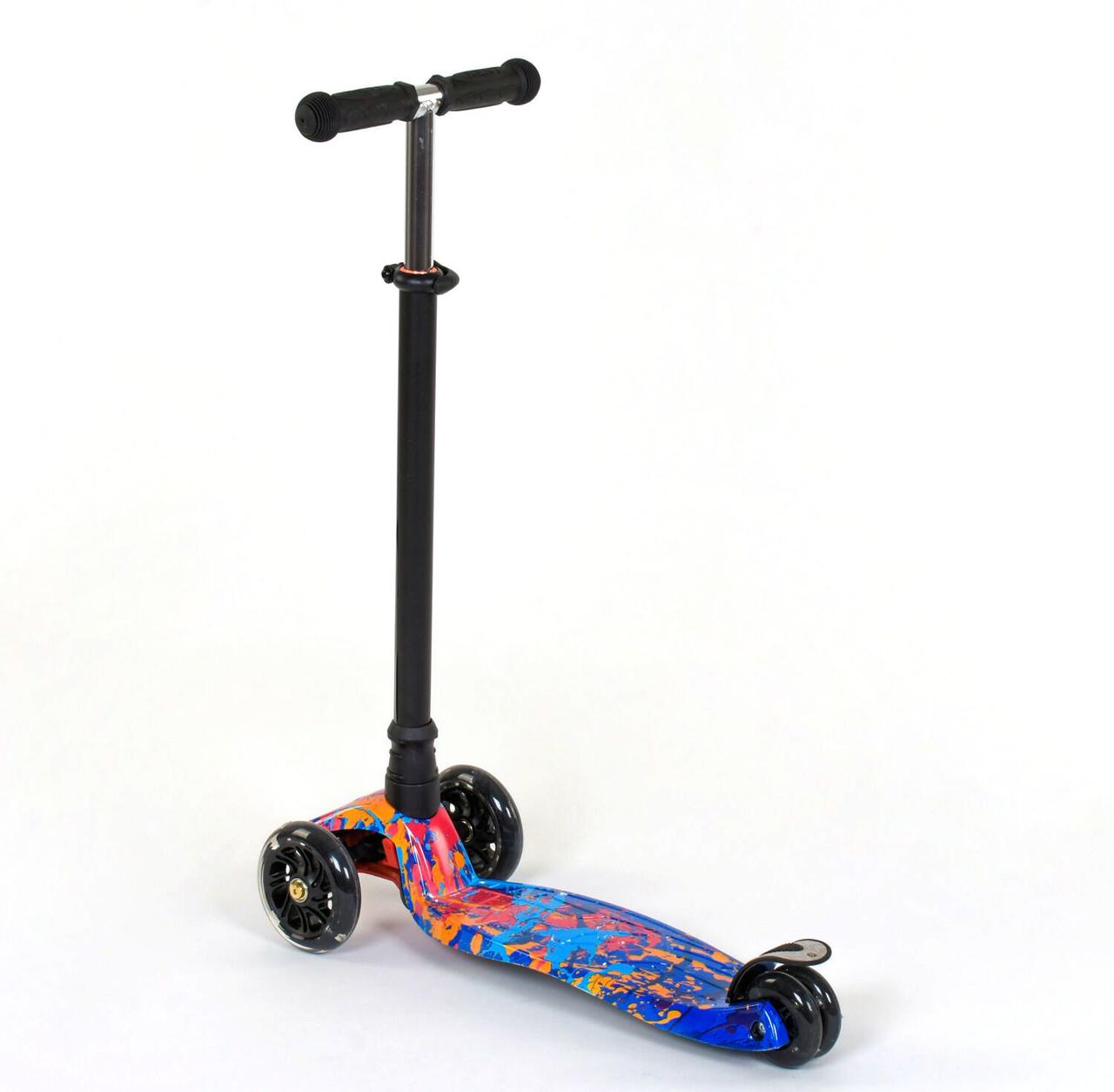 Best Scooter Maxi дитячий триколісний самокат з світяться колеса (абстракція)