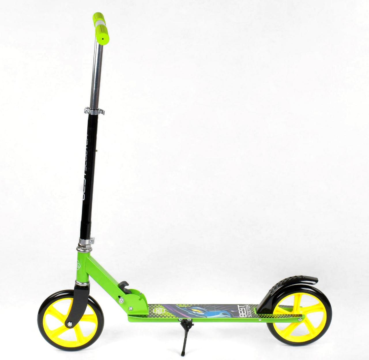 Best Scooter дитячий складаний двоколісний самокат зі складною підніжкою (салатовий)