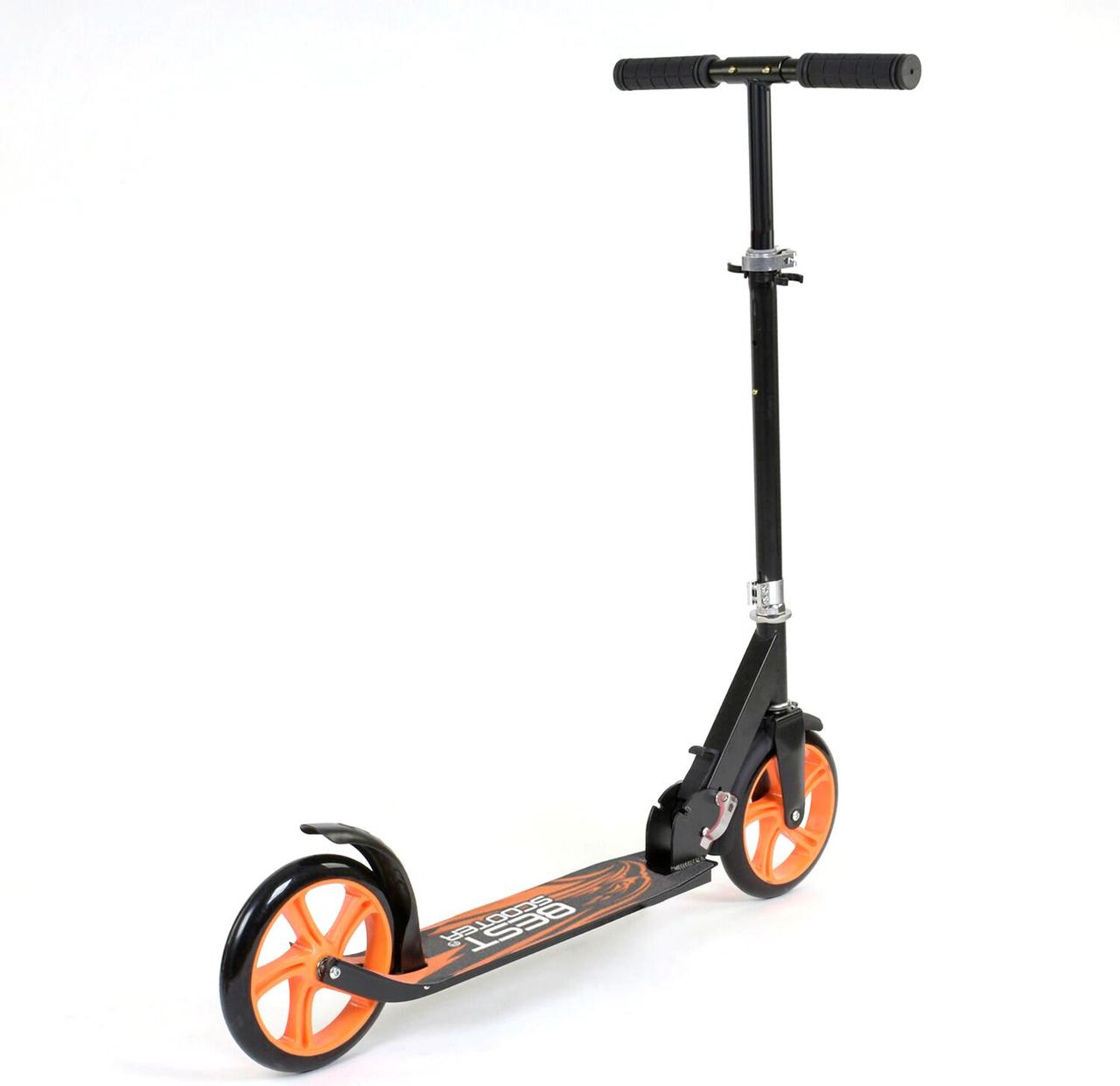 Best Scooter дитячий складаний двоколісний самокат зі складною підніжкою (помаранчевий)