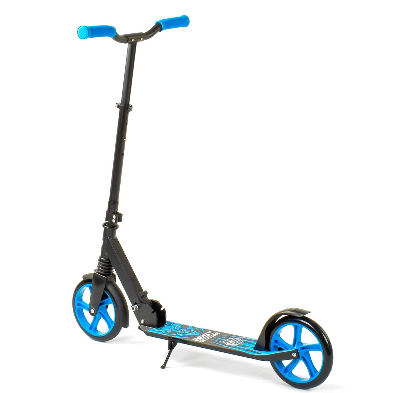 Best Scooter Wolf дитячий складаний двоколісний самокат з амортизатором (блакитний)