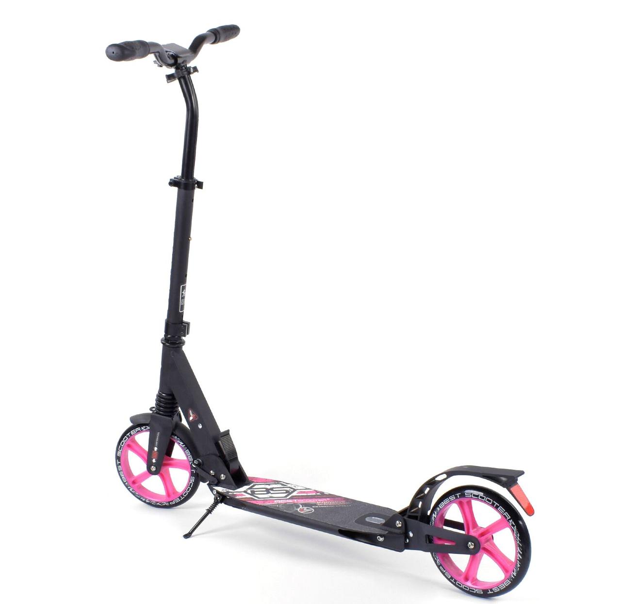 Best Scooter дитячий складаний двоколісний самокат з двома амортизаторами (рожевий)