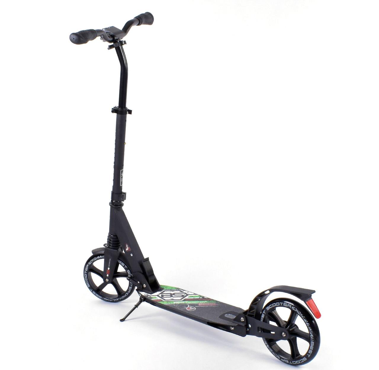 Best Scooter дитячий складаний двоколісний самокат з двома амортизаторами (зелений)