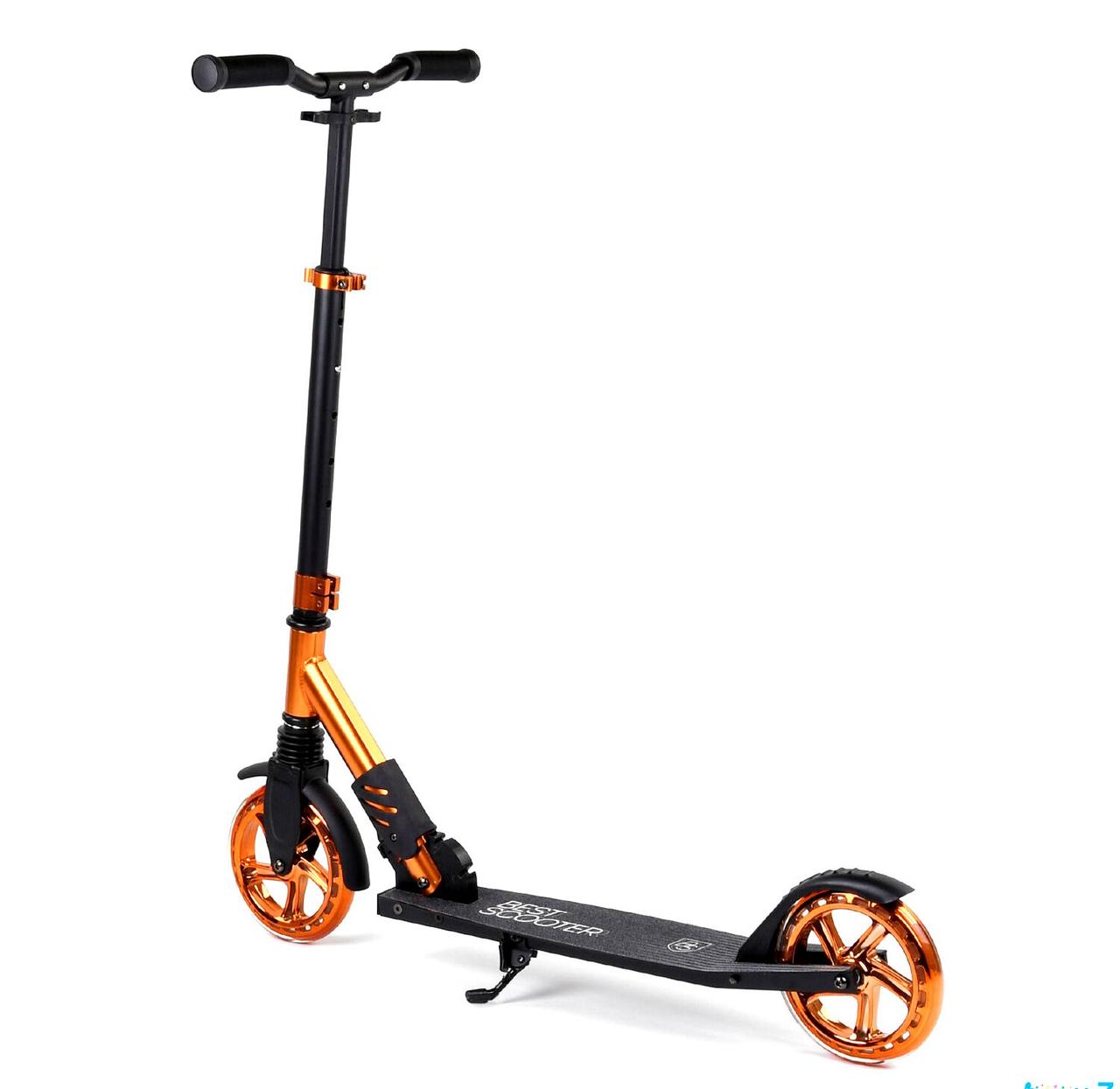 Best Scooter дитячий алюмінієвий двоколісний самокат з вигнутим кермом (бронза)