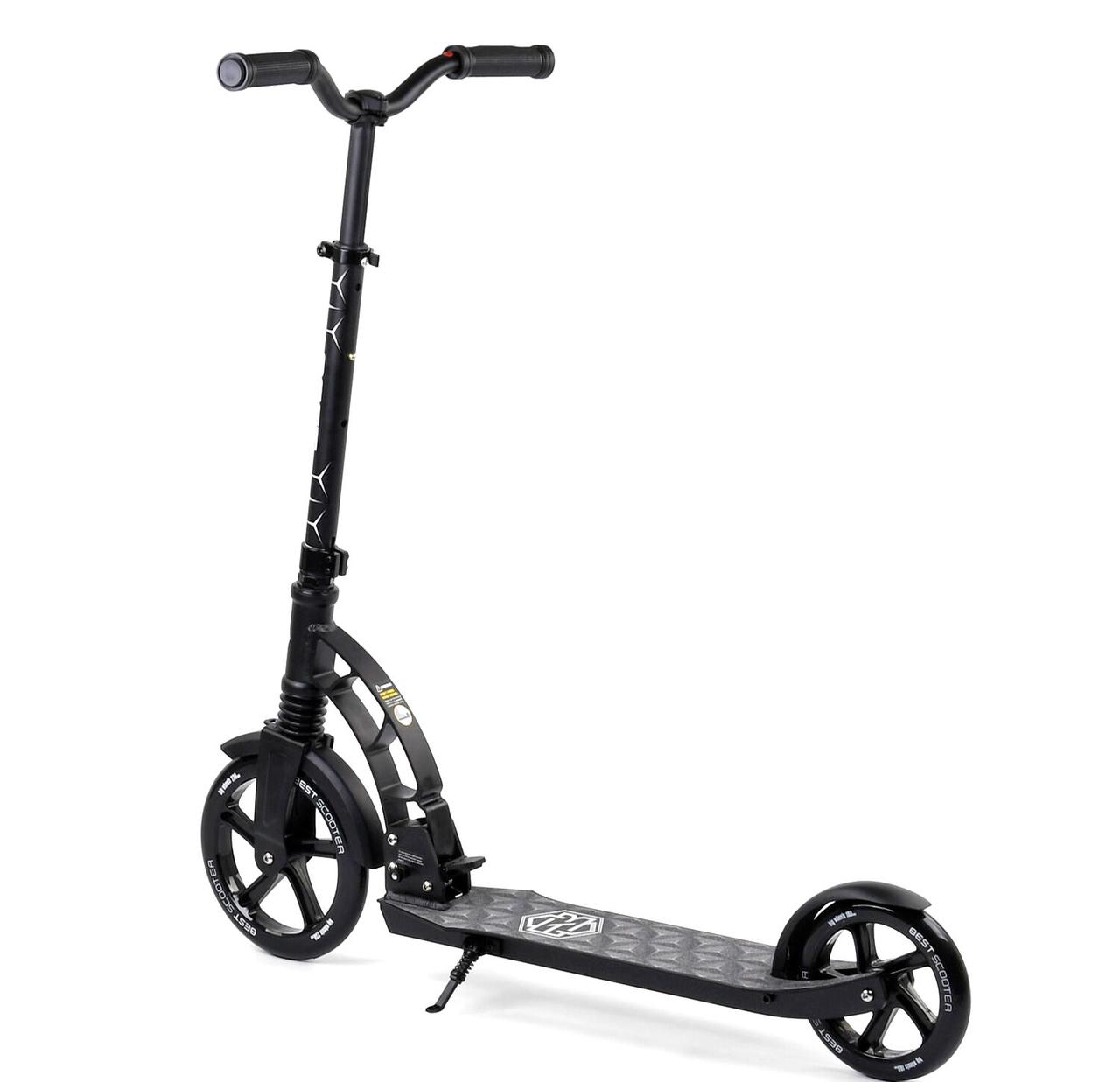 Best Scooter трюковий дитячий двоколісний самокат з кермом, що крутиться, і великими колесами Чорний 37681