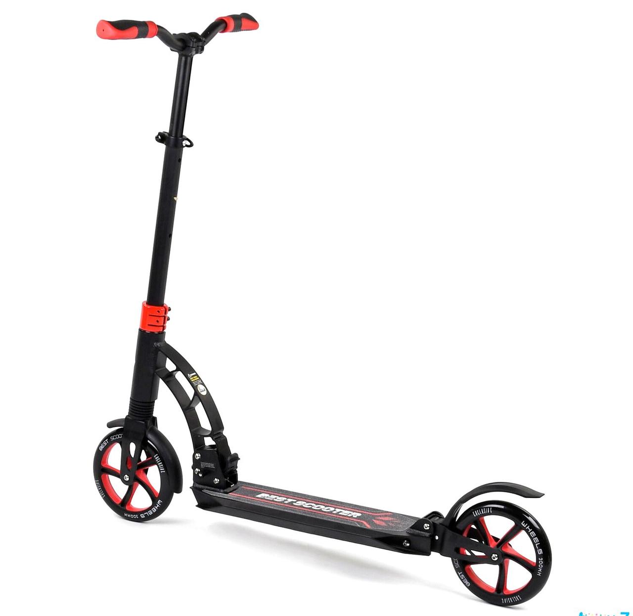 Best Scooter дитячий складаний двоколісний самокат з двома амортизаторами (червоний)