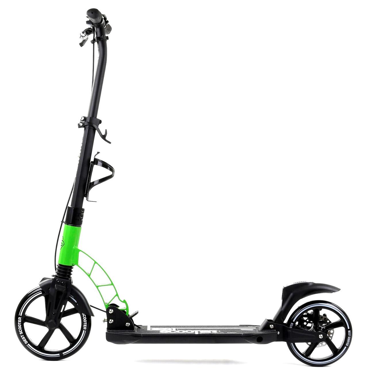 Best Scooter дитячий складаний двоколісний самокат з ручним і ножним гальмом (зелений)