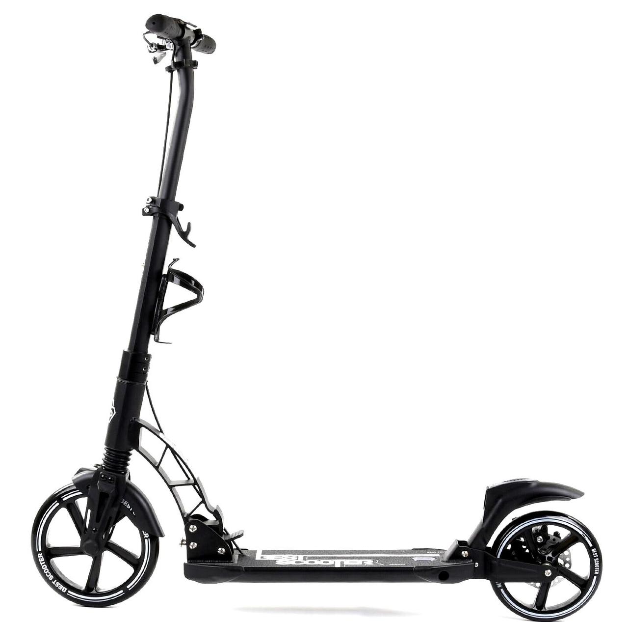 Best Scooter дитячий складаний двоколісний самокат з ручним і ножним гальмом (чорний)