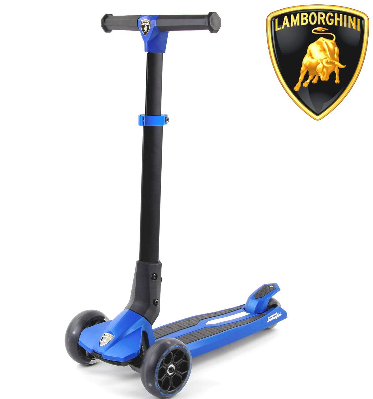 Best Scooter Lamborghini дитячий складаний триколісний самокат з світяться колеса (синій)