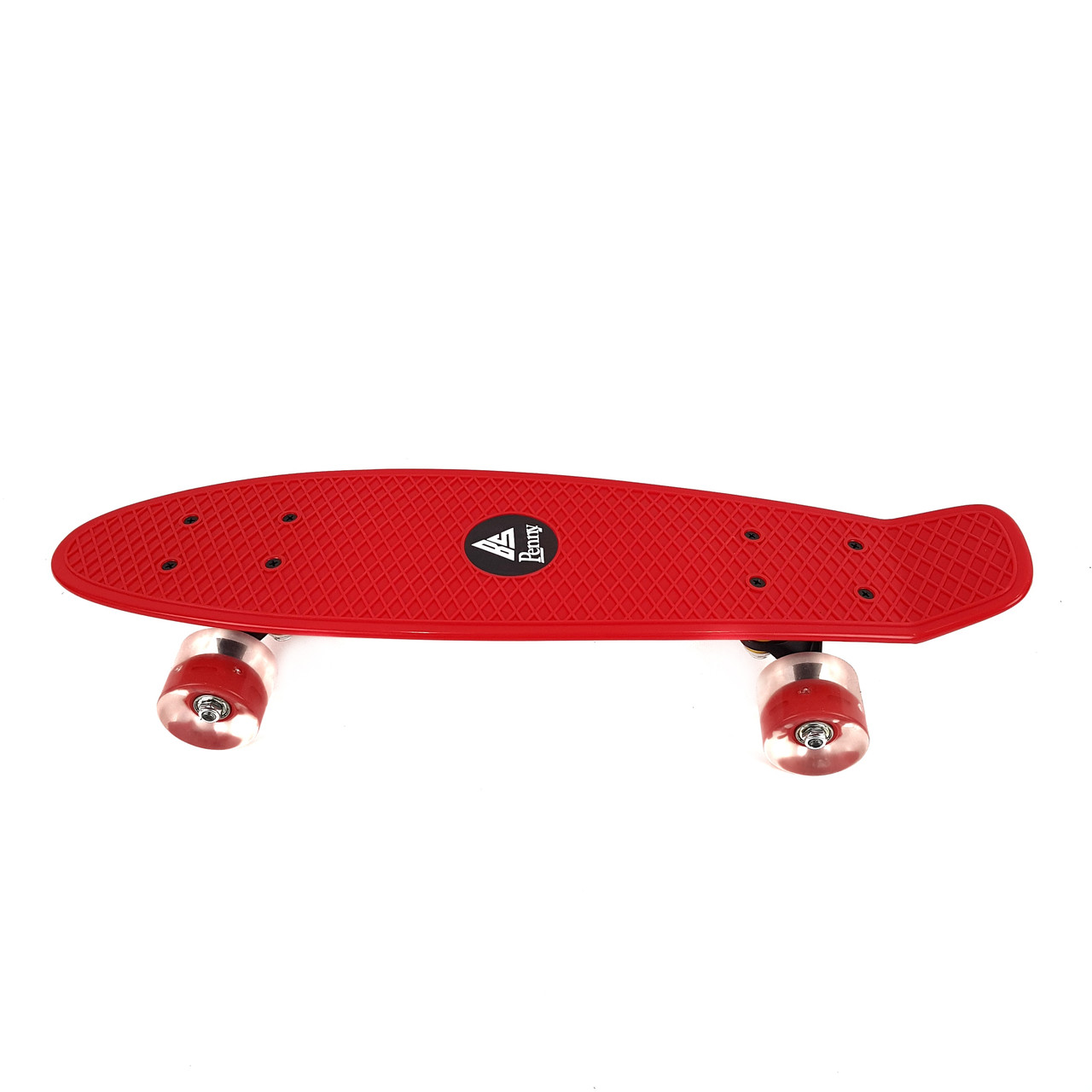 Скейт оригінал "Penny Board Червоний" з колесами LED, що світяться, з декою 22 х 6 см (Пенні лайт).