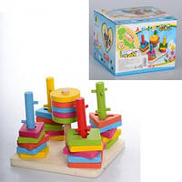 Дерев'яна іграшка пірамідка-ключ Fun Toys MD 0061