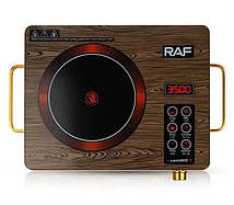 Інфрачервона одноконфоркова електроплита RAF R.8004 з таймером 3500 Вт (деревина)