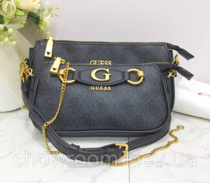 Жіноча сумочка з органайзером на плече Guess (865470) серая