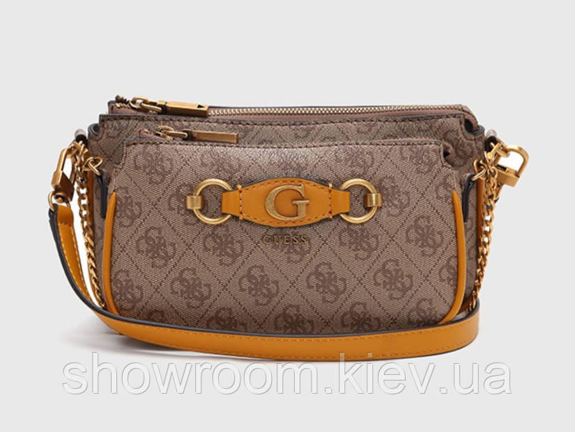 Жіноча сумочка з органайзером на плече Guess (865470) светло коричневая, фото 1