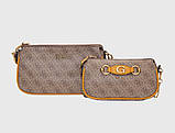 Жіноча сумочка з органайзером на плече Guess (865470) светло коричневая, фото 2