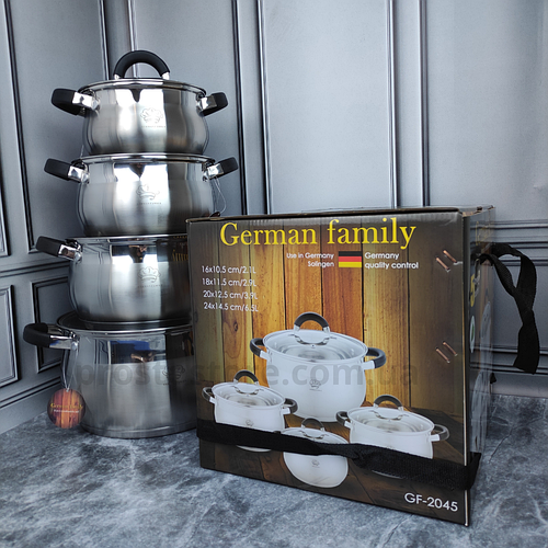 Купить Набор кастрюль Германия из нержавеющей стали German Family с ...