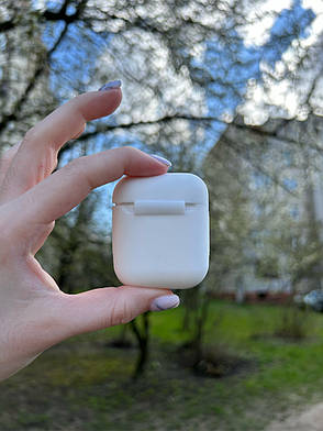 Силіконовий чохол для навушників AirPods 2 "CH014", білий, фото 4