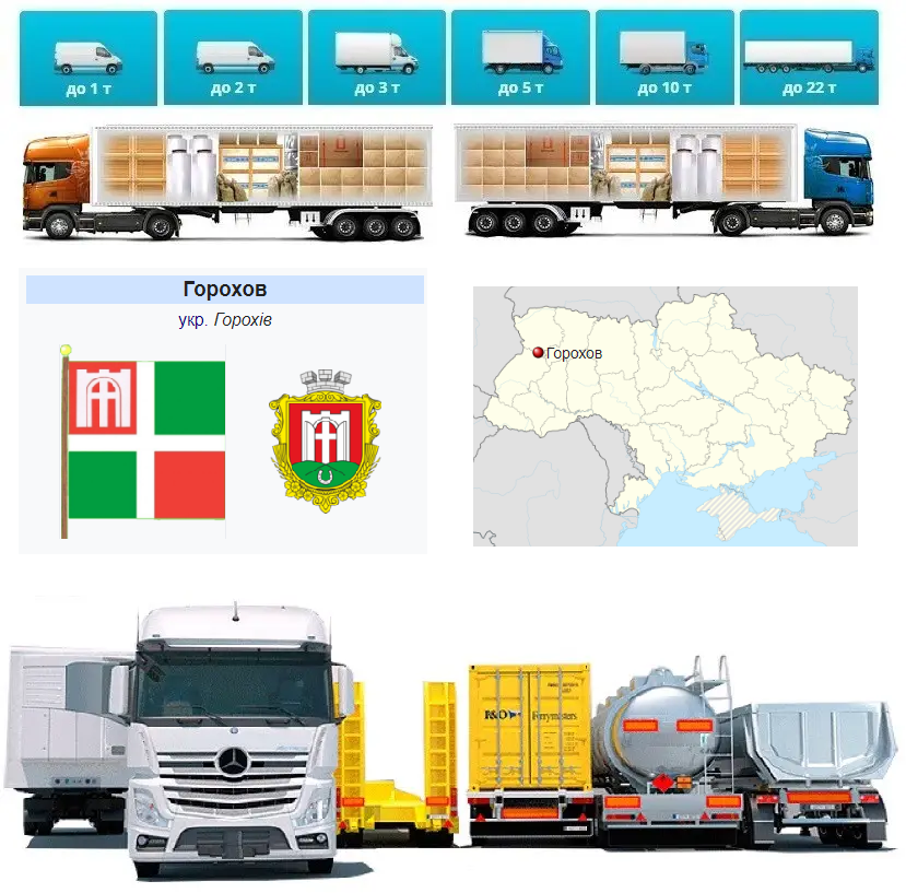 Вантажоперевезення  із Горохова у Горохів