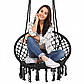 Підвісне крісло-гойдалка (плетене) Springos SPR0041 Black, фото 2