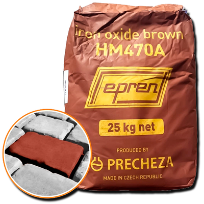 Залізоокисний пігмент (Чехія) Коричневий 25 кг / барвник для бетону Fepren Precheza HM-470A