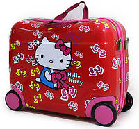 Чемодан - каталка  детская HELLO KITTY  на 4 колесах "HK"L 16"(40x28x19см)