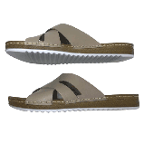 Жіночі шльопки з перепльотом із натуральної шкіри, літні босоніжки на низькому ходу, пляжні сланці на платформі, фото 7