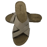 Жіночі шльопки з перепльотом із натуральної шкіри, літні босоніжки на низькому ходу, пляжні сланці на платформі, фото 6