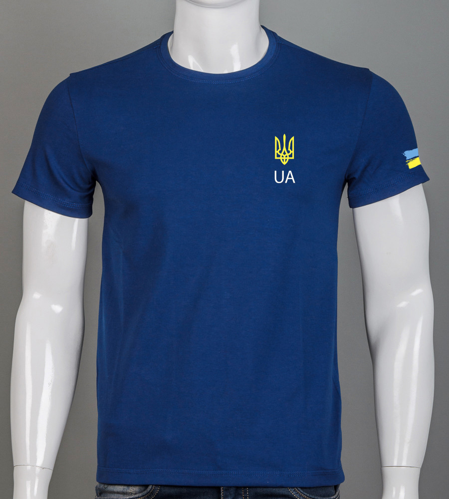 Футболка чоловіча Тризуб UA 2306м (Уп.4шт M-XXL), Синій
