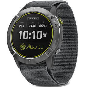 Смарт-часы Garmin Enduro Steel with Gray UltraFit Nylon Strap (010-02408-00/10), фото 2