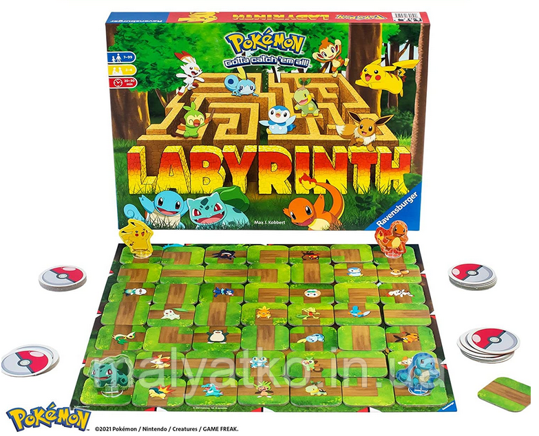 Настільна гра Божевільний лабіринт Покемон Pokemon Labyrinth Ravensburger англ.мова БРАК коробки