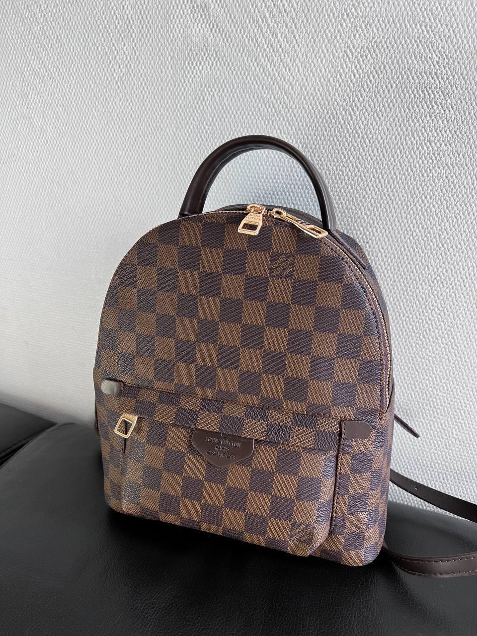 Жіночий рюкзак LV Backpack екошкіра рюкзак ЛВ коричневий з ремінцями крос-боді для дівчини Луї Віттон