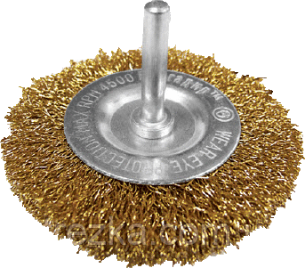 Щітка для металу для дриля бічна з рифленого дроту 100 мм