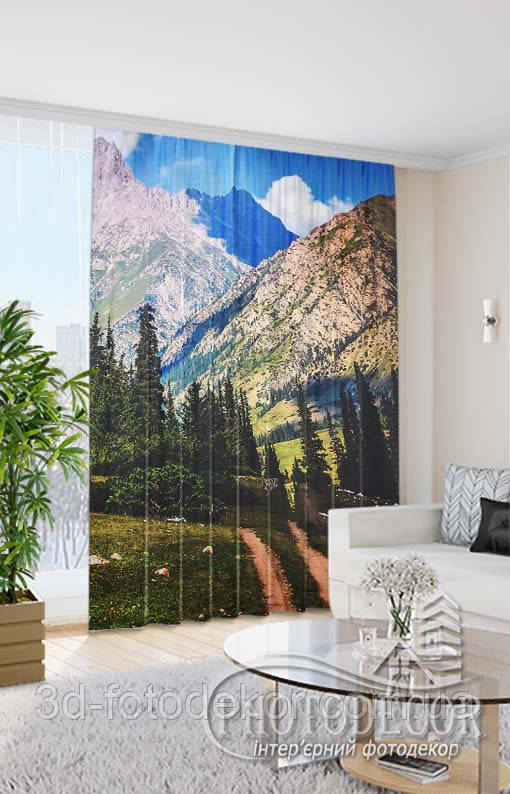 Фото Штора "Гори" висота - 3,30м, ширина - 1,50м, тасьма, блекаут