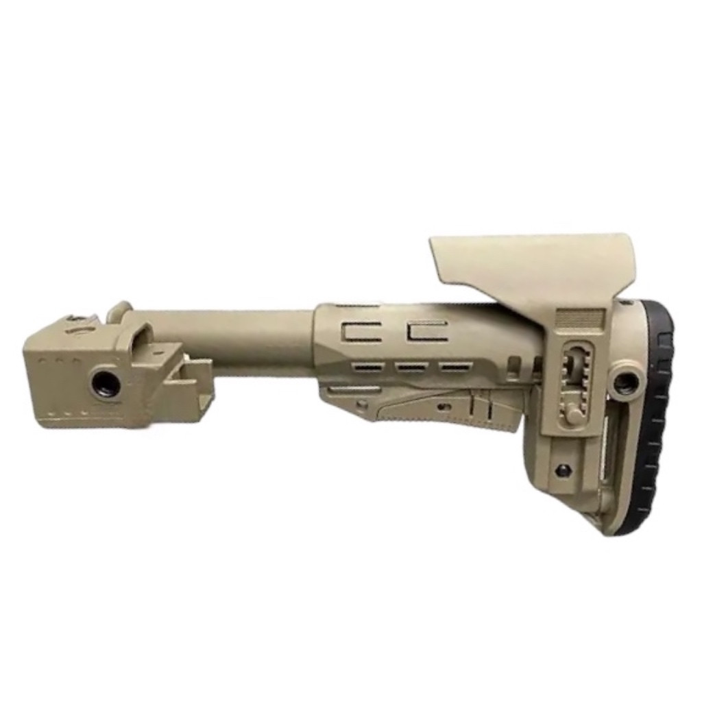 Складаний приклад DLG TACTICAL з регульованим підщічником Mil-Spec з трубкою (антабка на 2 сторони)