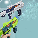Мильні бульбашки автомат з мильними бульбашками зі світлом та звуком Бластер мильні бульбашки Розмір 30 см, фото 4