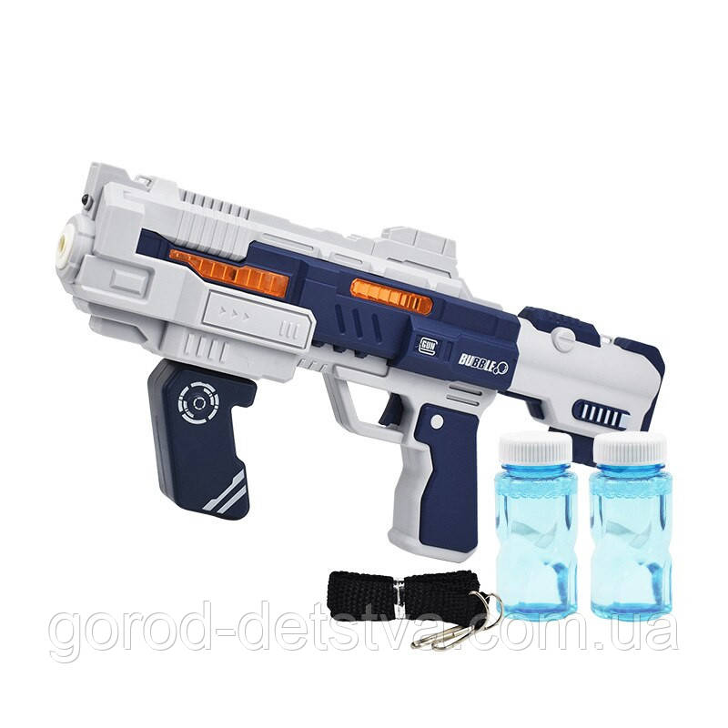 Мильні бульбашки автомат з мильними бульбашками зі світлом та звуком Бластер мильні бульбашки Розмір 30 см, фото 1