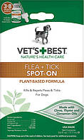 Капли Vets Best Flea&Tick Spot On от блох и клещей для собак, 17.7 мл