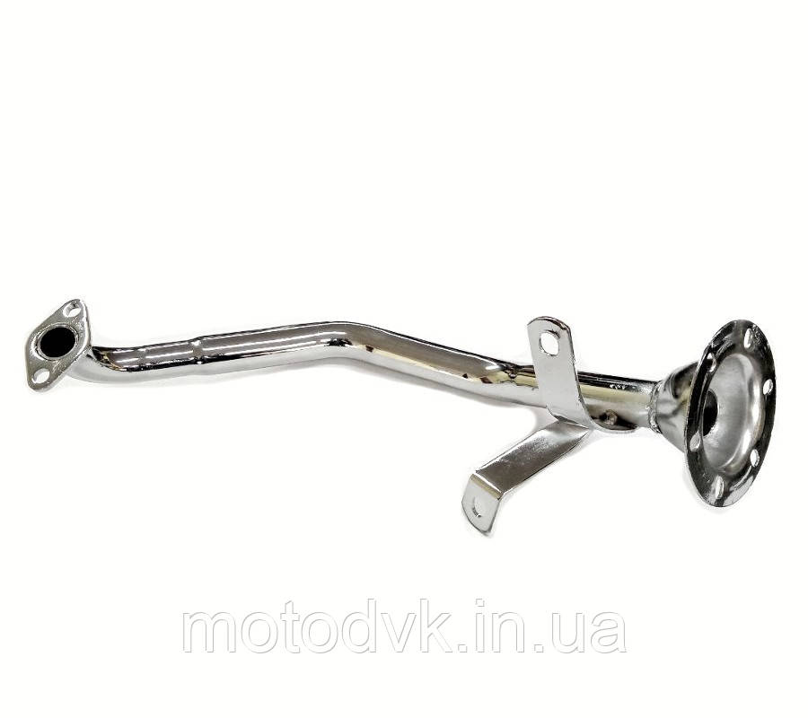 Коліно прямотоку на скутер GY6-125/150 (кріплення d 78 мм)