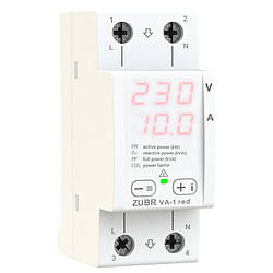 Однофазний вольтметр-амперметр ZUBR VA-1 red