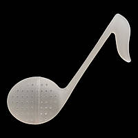 Ситечко для заваривания чая Tea Strainer "Нотка", пластмассовое, белое.