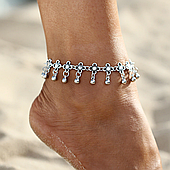 Вінтажна анклета браслет на ногу в стилі бохо — срібляста Aushal Jewelry