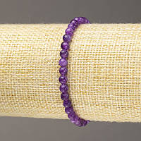 Браслет Лепідоліт (іміт.) гладка кулька d-4,5мм+- (стрейч) купити біжутерію гуртом