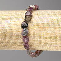 Браслет з каменю Турмалін галтівка d-10х12мм+- на резинці L-18см+- купити біжутерію оптом в інтернеті