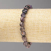 Браслет з каменю Чароїт галтівка d-8х8мм+- на резинці L-18см+- купити біжутерію оптом в інтернеті