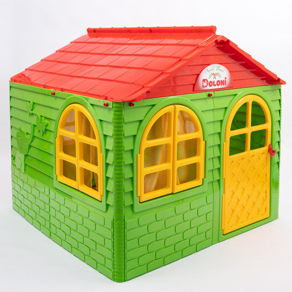 Дитячий будинок, будинок вуличний, дом для детей, дім з віконичками Doloni зелений