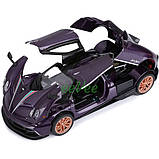 Машинка Pagani Huayra Dinastia іграшка моделька металева 15 см Темно-фіолетовий (60001), фото 3