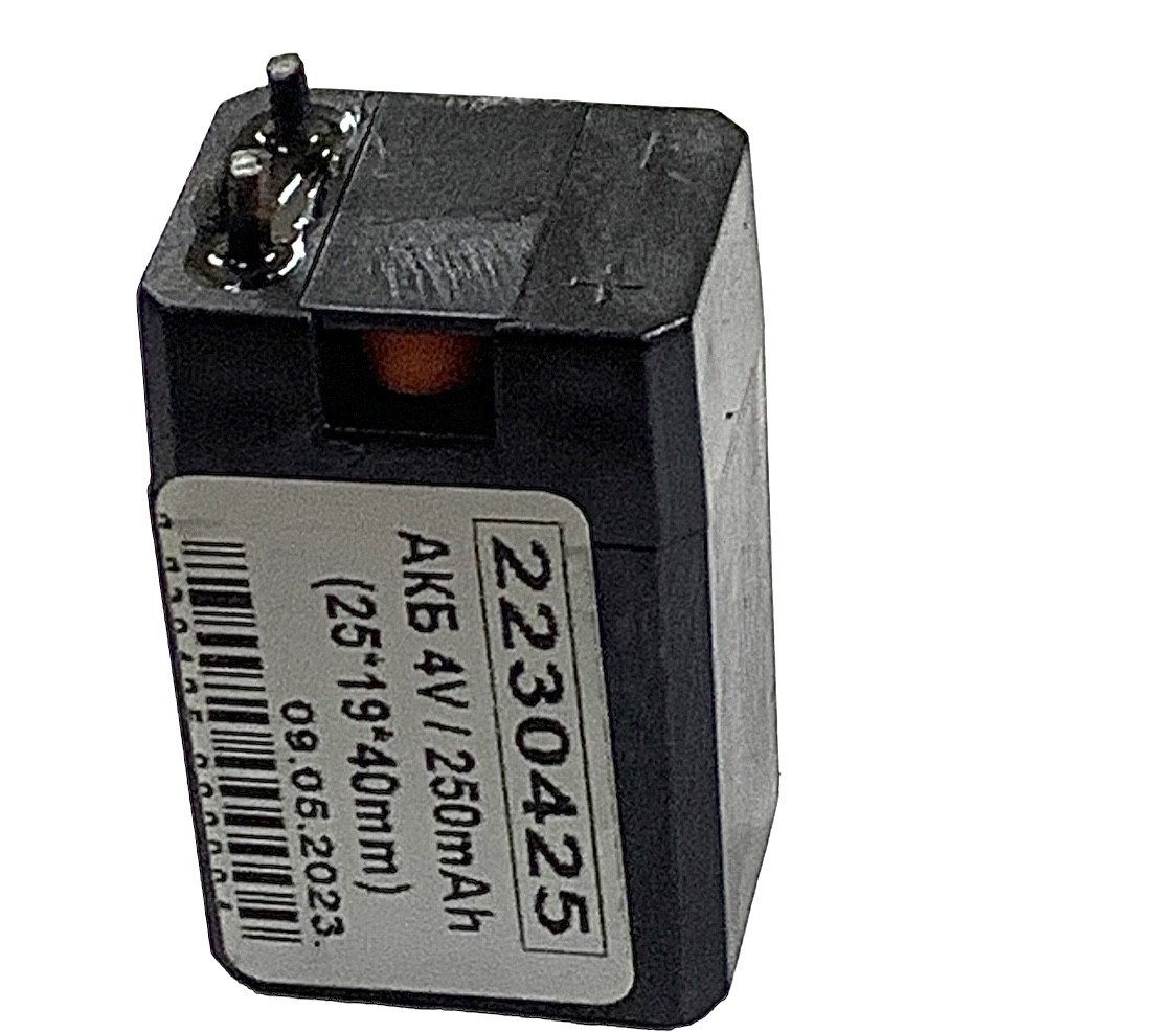 Акумулятор 4V / 250mAh для фонаря (25*19*40mm), фото 1