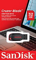 Флешка SanDisk USB накопитель 2.0 Cruzer Blade 32Gb, цвет черно-красный