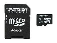 Карта памяти MicroSDHC (UHS-1) Patriot LX Series 32Gb class 10 (adapter SD)