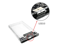 Зовнішня кишеня Shuole U25T USB 3.0 для HDD 2.5" прозора, фото 8